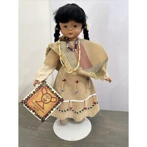 Rare!- Native American Series Doll Precious Flower Nez Pierce Maiden Tags/Stand